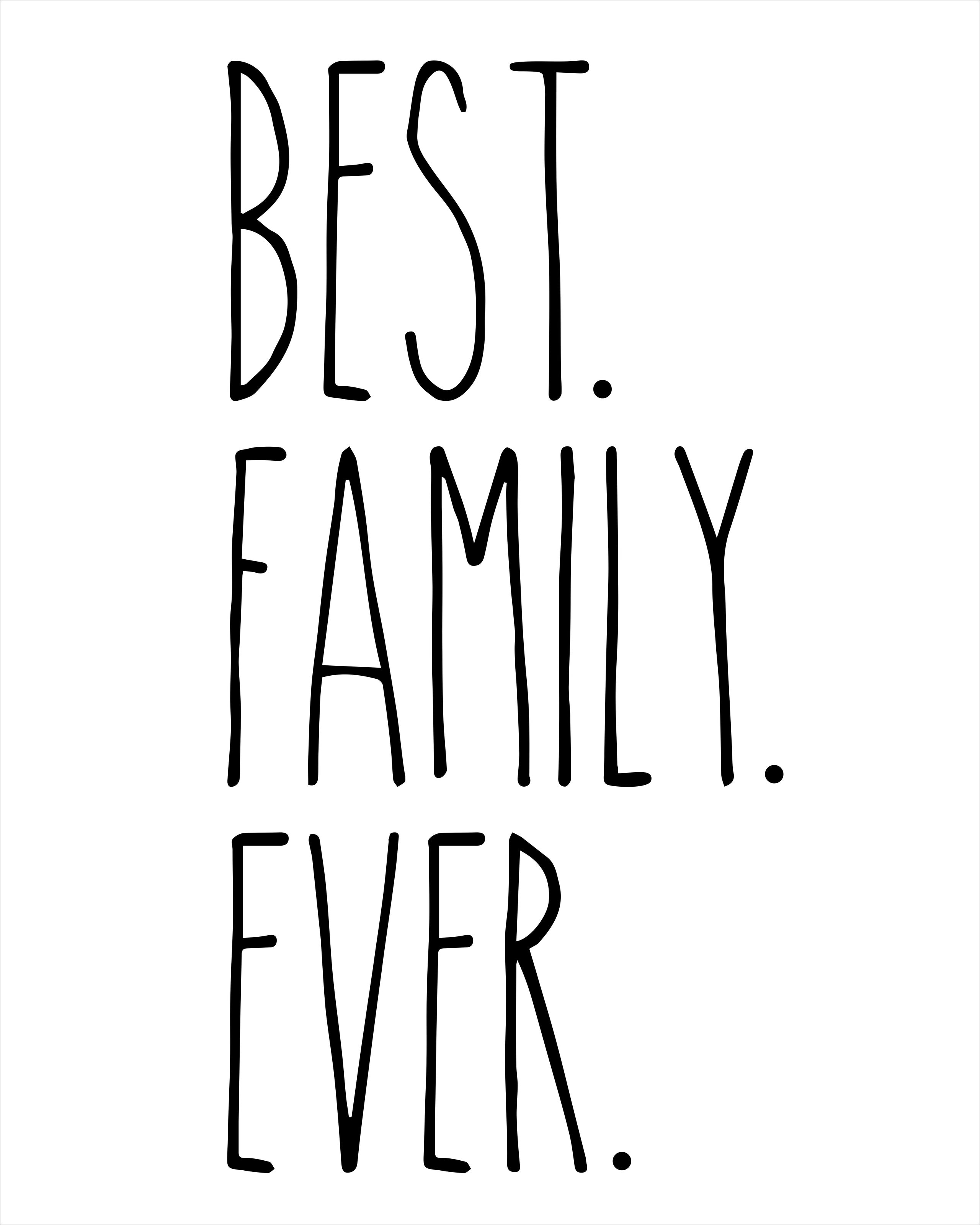 Best Family Ever Art Print Minglewood Bake Shop